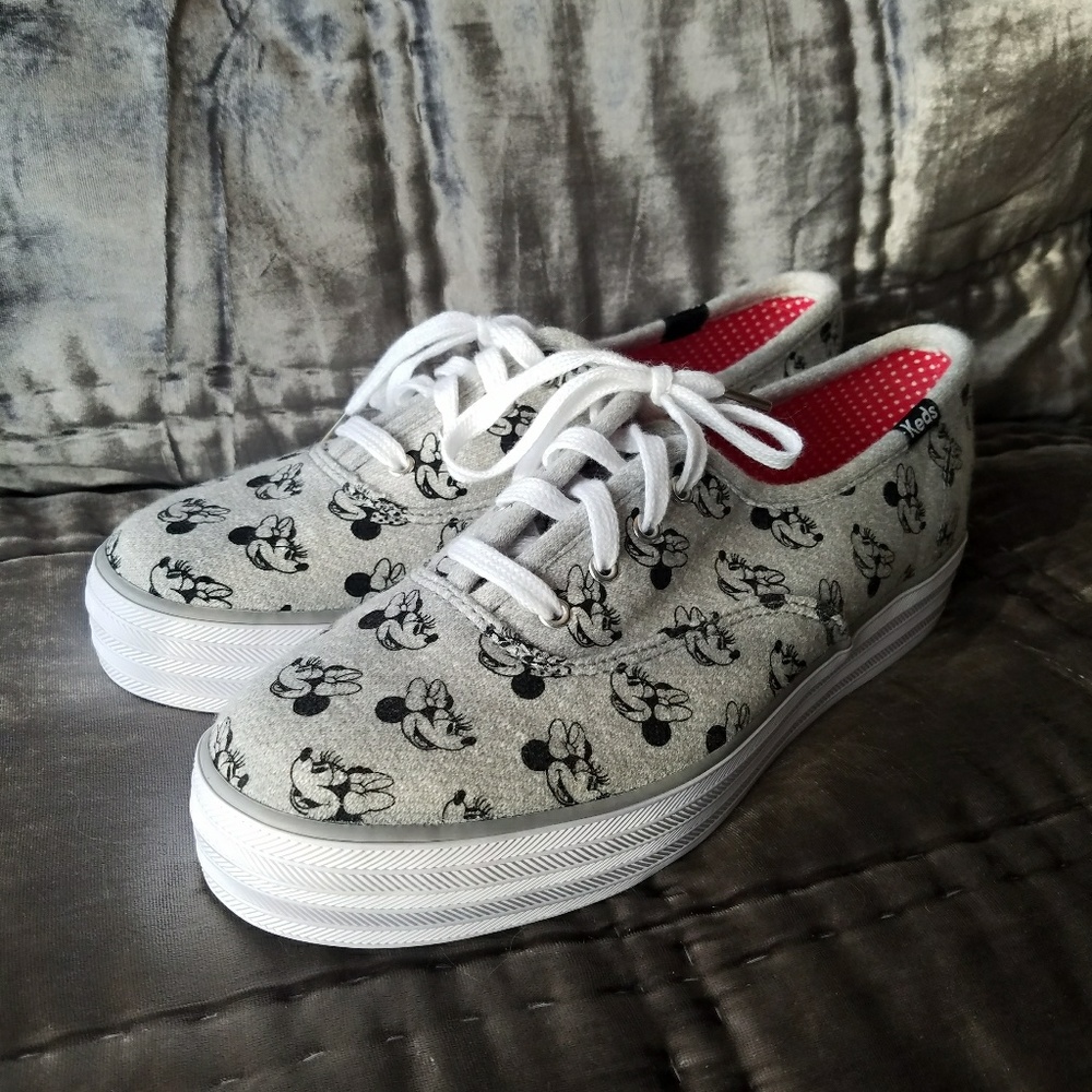 Minnie Mouse Women's Keds - Heather Grey